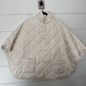 Parasuco Women’s Small Medium Cream Puffer Jacket Wrap Shawl